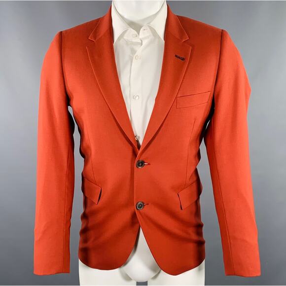 PAUL SMITH Size 38 Brown Brick Wool Single Breasted Sport Coat - Picture 1 of 8